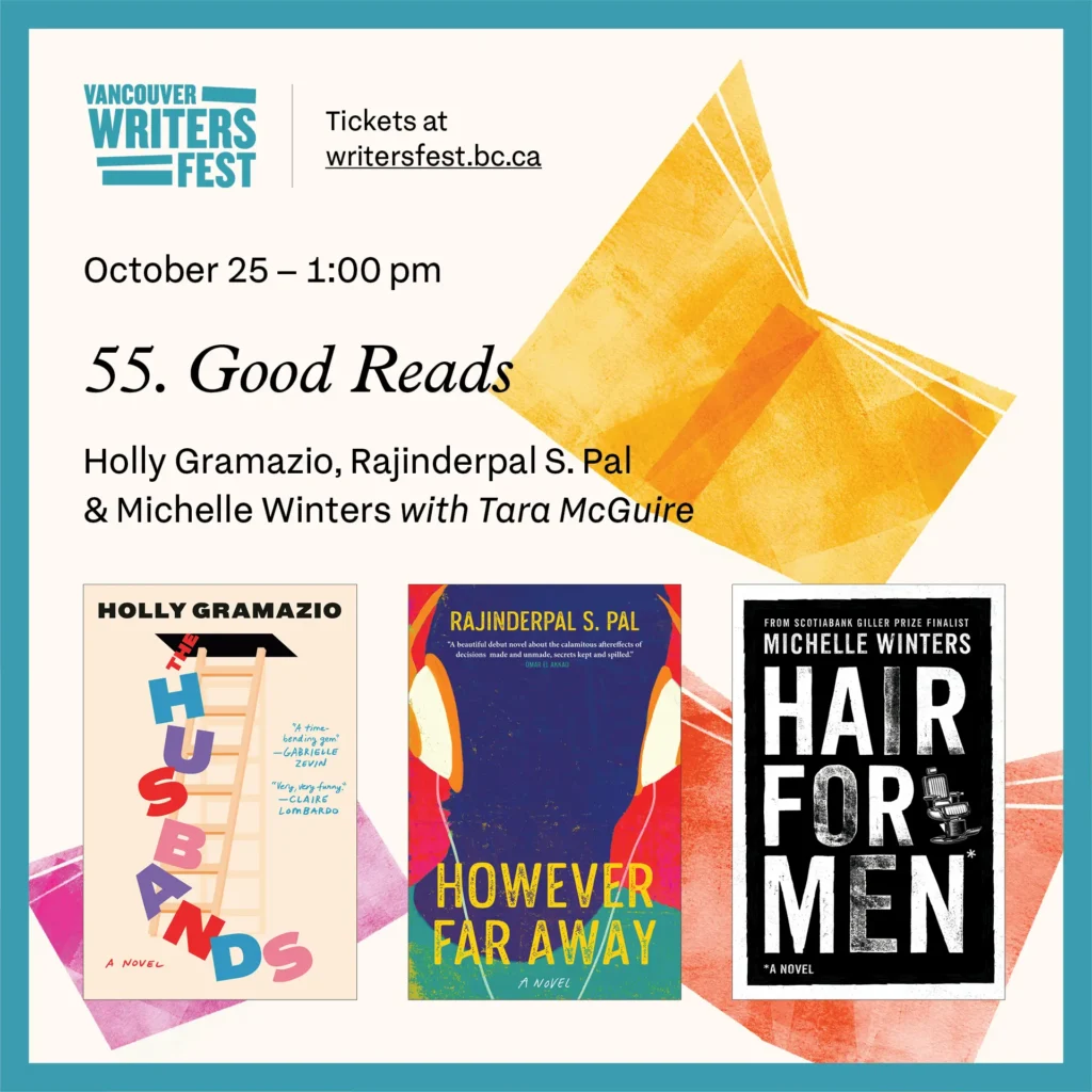 Vancouver Writers Festival event, Oct 24-25, 2025.